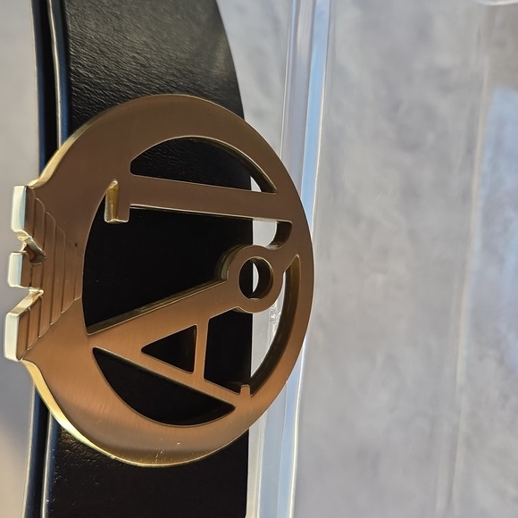 GIORGIO‎ ARMANI Unisex Black And Gold Belt main image 6